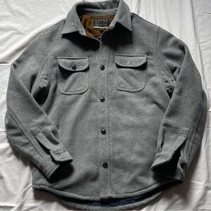 Jachs Gray Button-Up Shirt Jacket lined warm